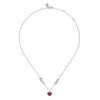 Gabriel & Co. Fashion Sterling Silver Ruby Heart Love Infinity Necklace