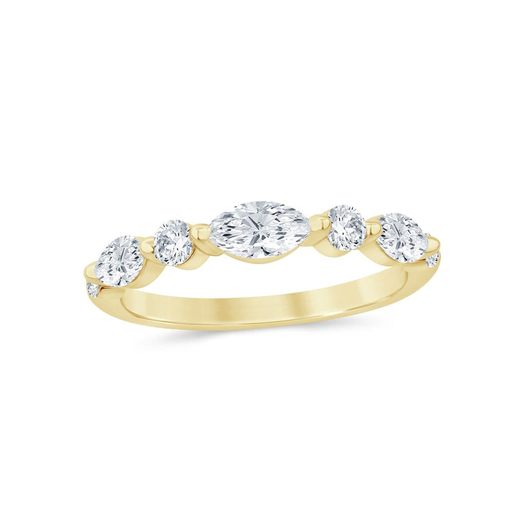 Lady's Yellow 14 Karat Half Anniversary Wedding/Anniversary Ring Size