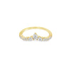 Nelson Lady's Yellow 14 Karat Diamond "V" Pointed Wedding/Anniversary Ring