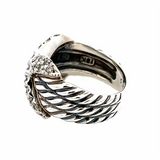 Estate David Yurman "X" Diamond Ring