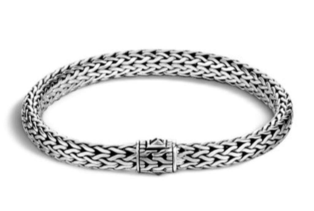 Sterling Silver 7.5mm Icon Bracelet John Hardy, Size M