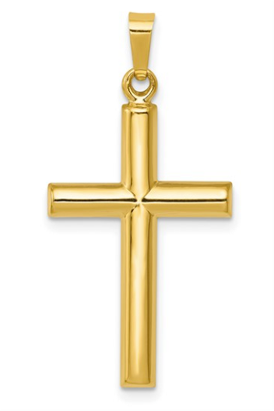 Yellow Gold Hollow Cross Pedant
