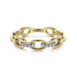 Gabriel & Co. 14k Yellow Gold Contemporary Diamond Ring