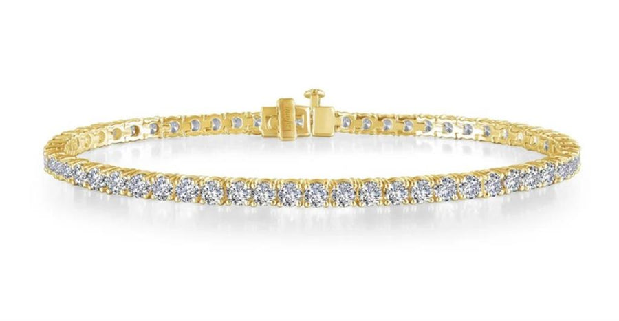 Lafonn Yellow Gold-Plated Sterling Silver Classic Tennis