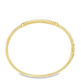 Lady's Yellow 14 Karat 3 Stone Move Bangle Bracelet Length 6.5 67 = 1.