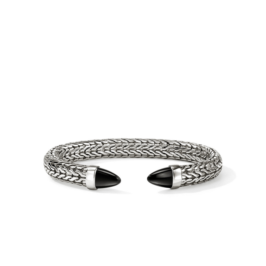 John Hardy Black Onyx Spear Flex Cuff Bracelet