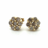 Estate Champagne Cluster Diamond Studs