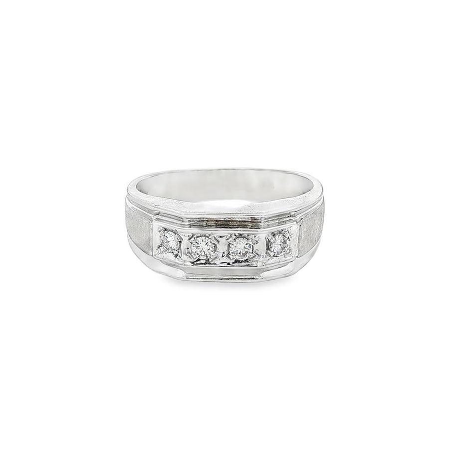 Gents Diamond Polished and Satin Ring