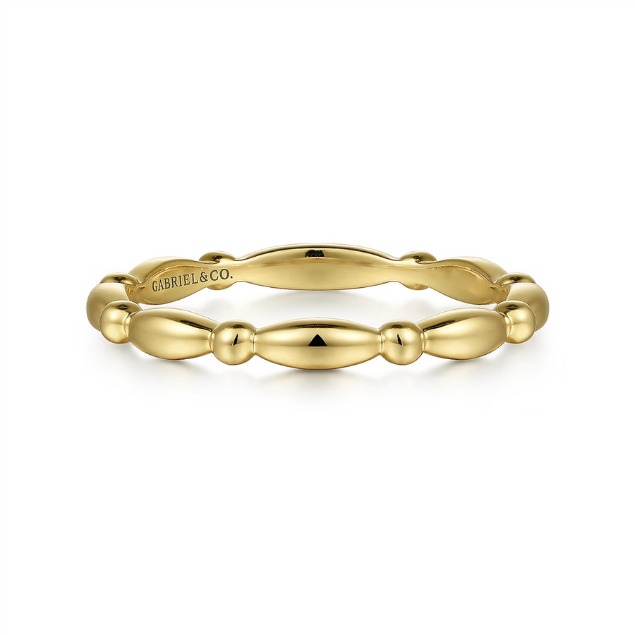 Gabriel & Co. Fashion 14K Yellow Gold Elongated Station Ring