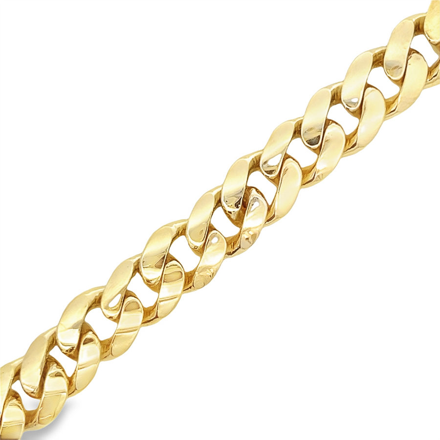 Estate 12.7mm Solid Gold Curb Bracelet