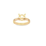 Lady's Yellow 18 Karat Hidden Halo Cathedral Ring Size 6.75 20 = 0.10t