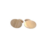 Yellow 14 Karat Oval Cufflinks