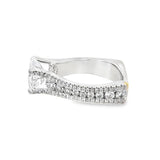 18 White Gold Karat Round Michael M. Strada Diamond Engagment Ring Est