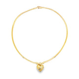 Italian Omeg Heart Diamond Necklace