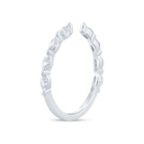 Lady's White 14 Karat Open Space Band Wedding/Anniversary Ring Size 6.