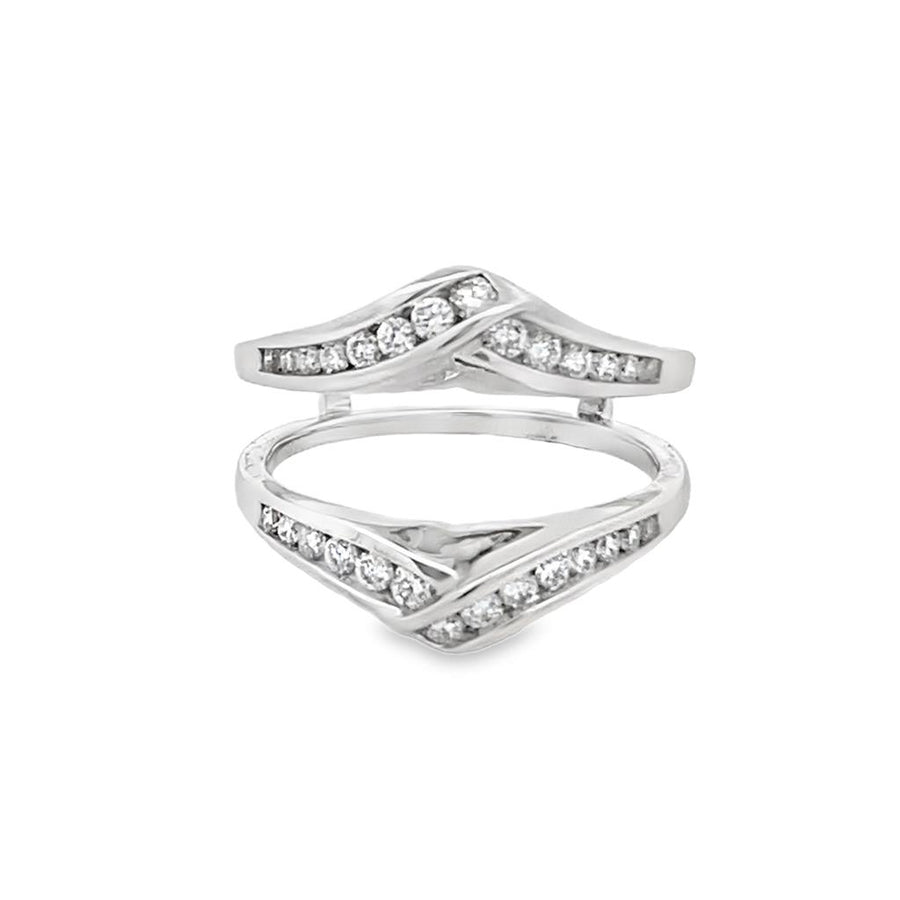 White 18 Karat Pointed Ring Wrap/Guard