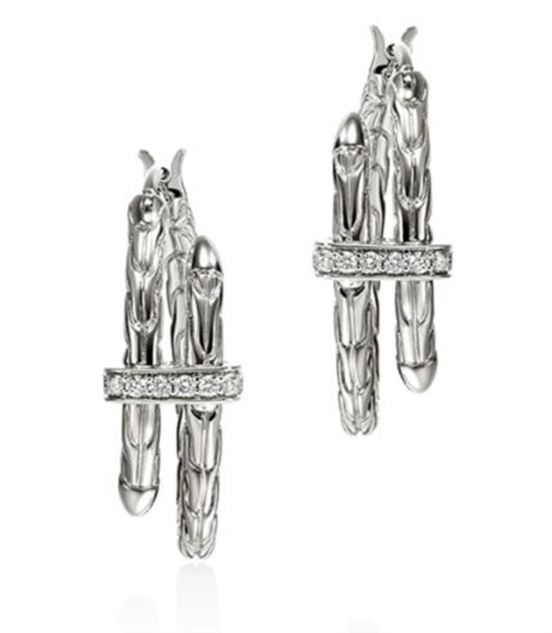 John Hardy Sterling Silver 17mm Spear Hoop Earrings