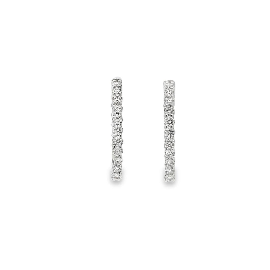 Diamond Inside/Outside Hoop Earrings
