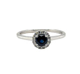 Sapphire 14 Karat White Fashion Ring