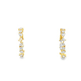 Multi-Shaped Diamond Inside/Outside Hoop Earrings