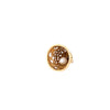 Yellow Filigree 14 Karat Bell Charm Estate Jewelry one 5.00mm Round Pearl Gram Weight: 2.34