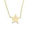 Yellow 14 Karat Star Necklace Estate Jewelry Length 15 Gram Weight: 2.