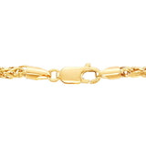 Yellow 14 Karat 2.5mm Hollow Spiga Wheat Chain 
Length 22 
Gram Weig