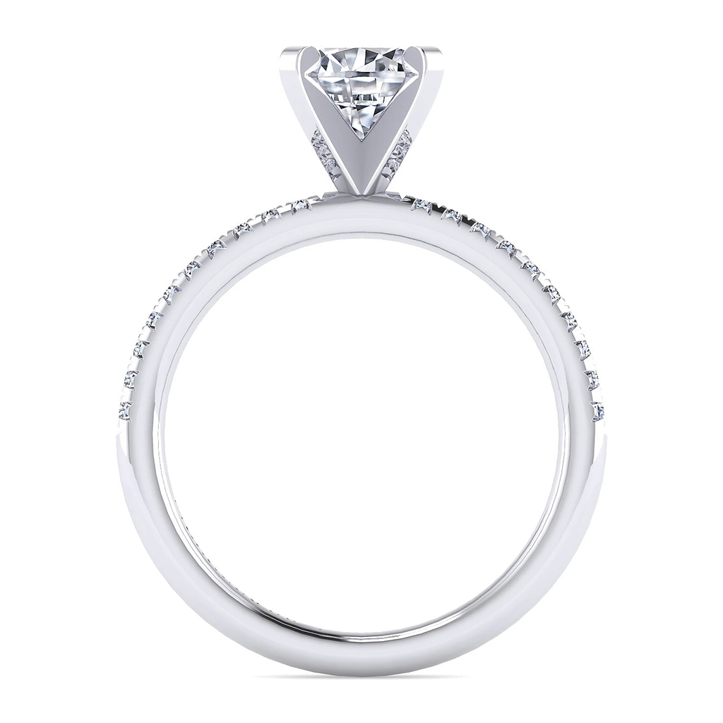 Gabriel & Co. Emberlynn - 14K White Gold Round Diamond Engagement Ring