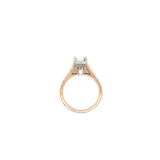 Estate Two Tone Diamond Cathedral Ring Mounting