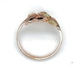 Tri-Color 10 Karat Diamond Cut/Satin/Sandblast Black Hills Gold Open H