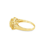 Lady's Yellow 14 Karat 3 Stone Fashion Ring Size 6.75 3 = 2.50tw Oval