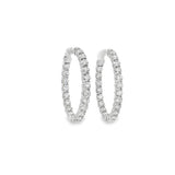 Diamond Inside/Outside Hoop Earrings