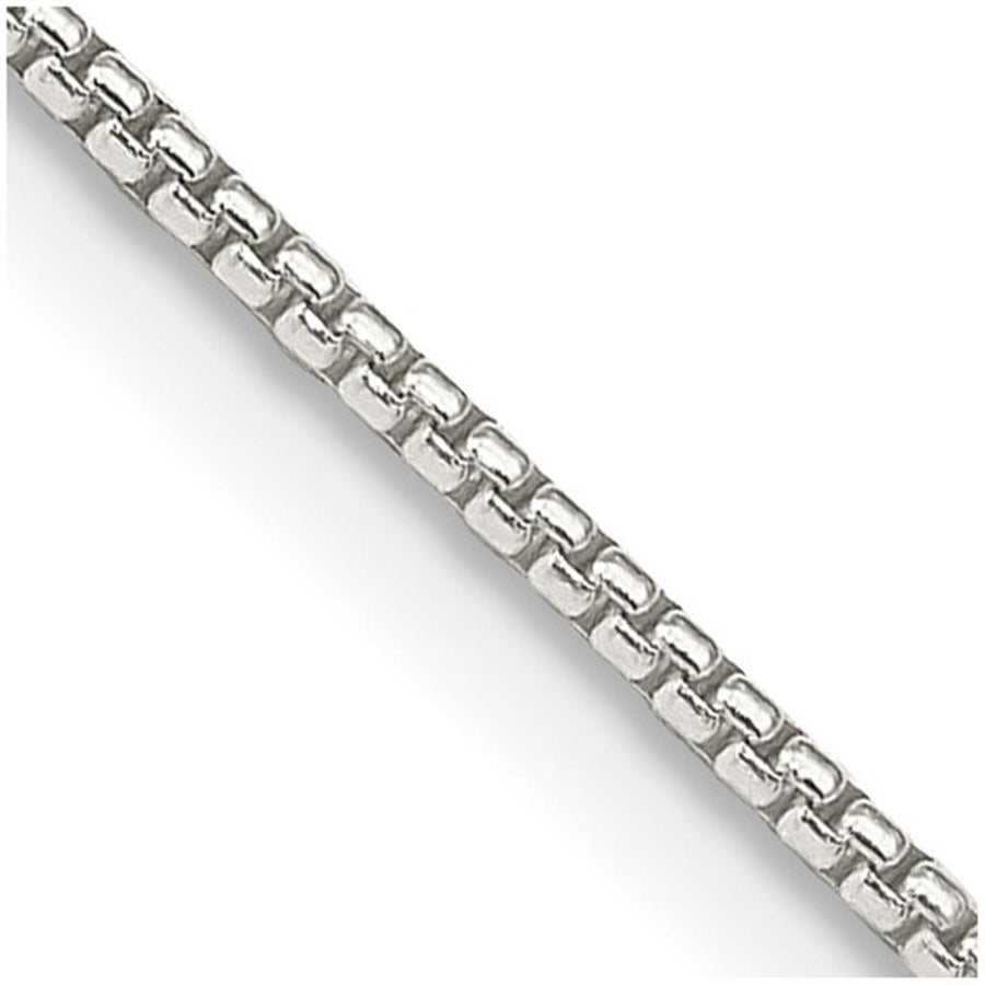 White Sterling Silver 1.25Mm Round Box Chain Chain Length 18
