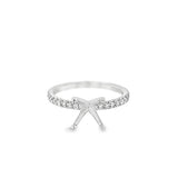 Lady's White 14 Karat Straight 4 Prong Ring Size 7 18 = 0.23tw Round I