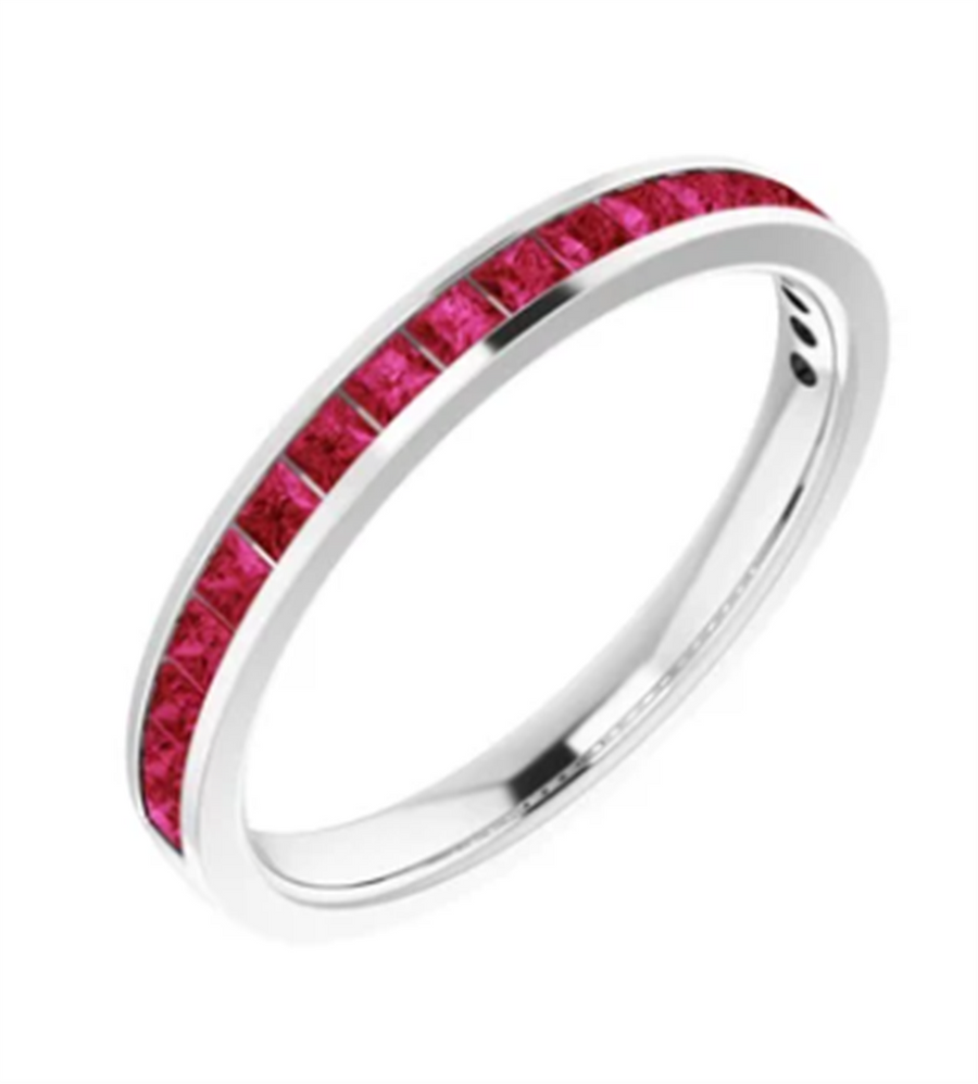 Rubies 14 Karat White Fashion Ring