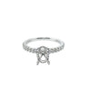 Lady's White 18 Karat Hidden Halo Ring