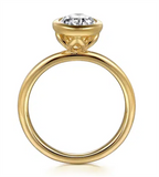 Gabriel & Co Oval Bezel Engagement Ring Mounting