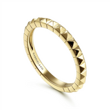 Gabriel & Co. Fashion 14K Yellow Gold Pyramid Stackable Band