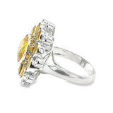 Estate Yellow Sapphire Daisy Ring