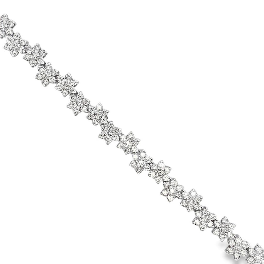 Diamond Floral Tennis Bracelet