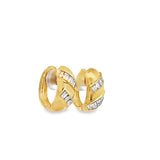 Channel Set Baguette Diamond Hoop Earrings