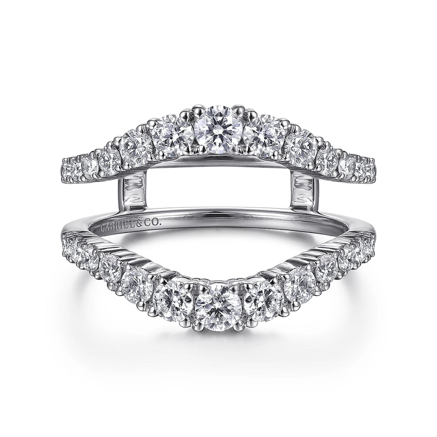 Gabriel & Co. Dina Curved Diamond Ring Guard