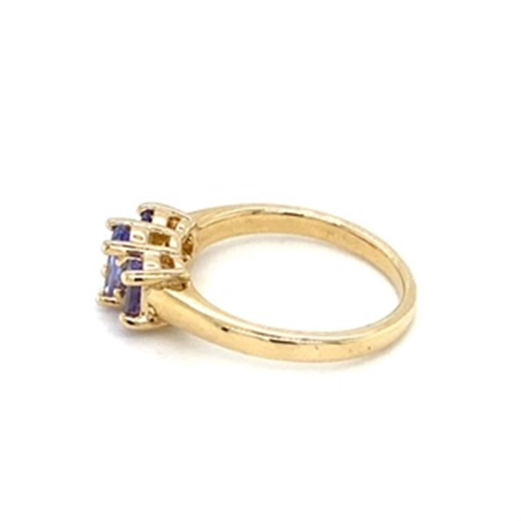 Estate Three Stone Tanzanite Ring