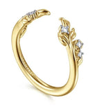 Lady's Yellow 14 Karat Floral Open Wedding/Anniversary Ring Size 6.5 6