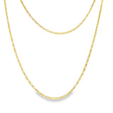 Yellow 14 Karat Diamond Cut Adjustable Raso Estate Jewelry Length 24 G