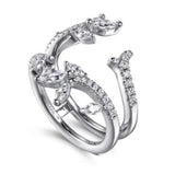 Yellow 14 Karat Branches Ring Wrap/Guard Size 6.5 Mfg Gabriel & Co 40