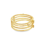 Bezel Set Diamond Station Layered Ring