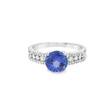 Tanzanite 14 Karat White Fashion Ring