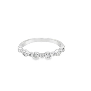 Estate Bezel Set Diamond Wedding Band