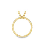 Lady's Yellow 14 Karat Straight 4 Prong Ring Size 7 18 = 0.23tw Round